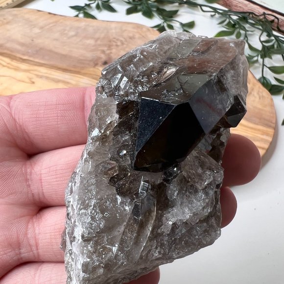 Smoky Quartz Crystal Points Cluster - Smoky Quartz Point Crystal Cluster - Picture 4 of 11